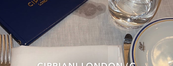Cipriani London is one of Italian.