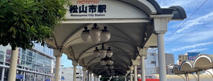 松山市駅電停 is one of Stations in 西日本.