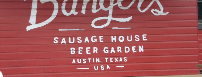 Banger's Sausage House & Beer Garden is one of Gluten-free Austin (To try, and have tried!).