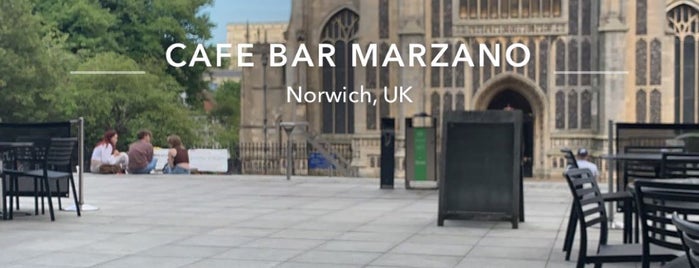 Café Bar Marzano is one of Norwich Coffee.