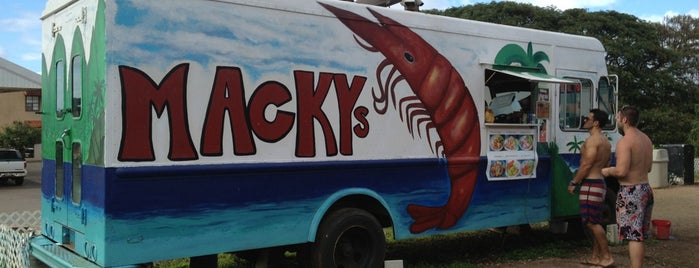 Macky's Shrimp Truck is one of Eric's Oahu Favorites.