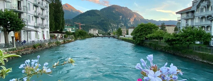 Aare River is one of Interlaken Switzerland.