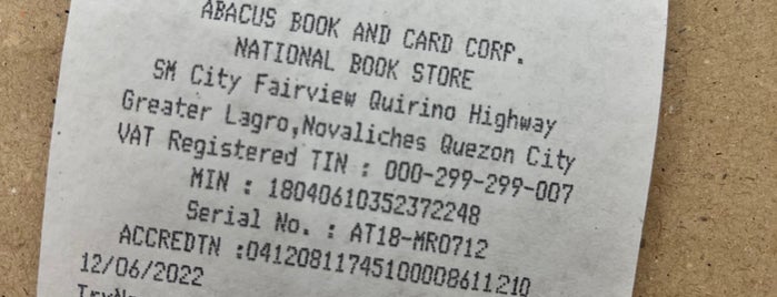National Book Store is one of SM Fairview.