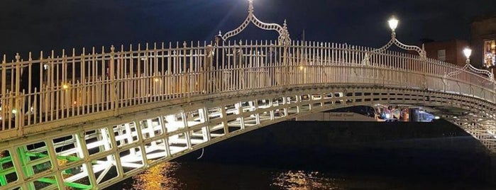 The Ha'penny (Liffey) Bridge is one of Neville's check ins for Dublin.