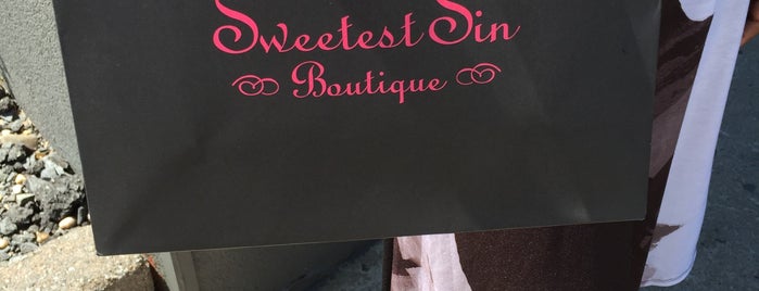 Sweetest Sin Boutique is one of stores that stock Between the Sheets.