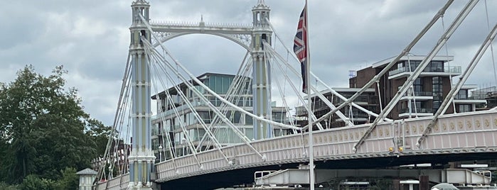 Albert Bridge is one of London's river crossings.