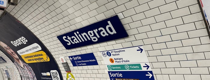 Métro Stalingrad [2,5,7] is one of Métro - Paris.