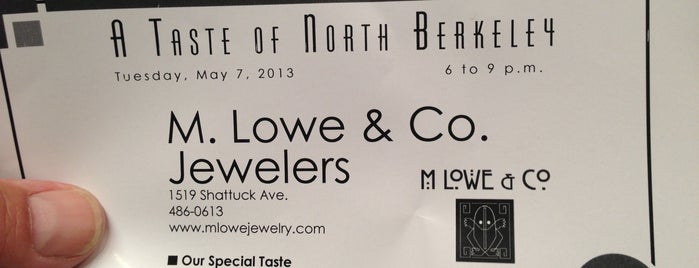 M Lowe is one of Taste of North Berkeley.