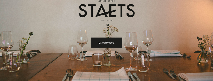 Restaurant Staets is one of Amsterdam.