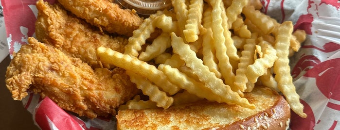 Raising Cane's Chicken Fingers is one of to eat.