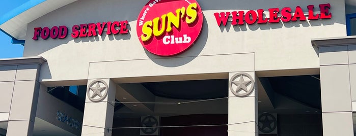 Sun's Wholesale Club is one of Places to check out.