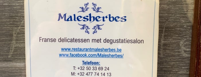 Restaurant Malesherbes is one of resto brugge.
