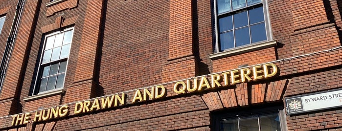 The Hung Drawn & Quartered is one of Bars and Pubs we have been.