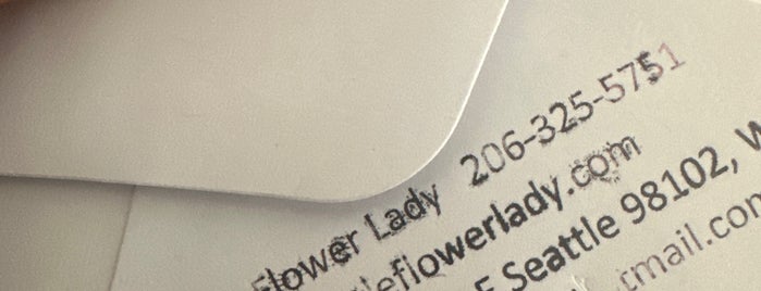 The Flower Lady is one of Seattle To do list.