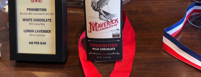 Maverick Chocolate Co. is one of Noshes and Sips.