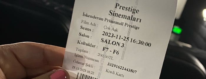 Prestige Cinema is one of Eğlence Mekanları.