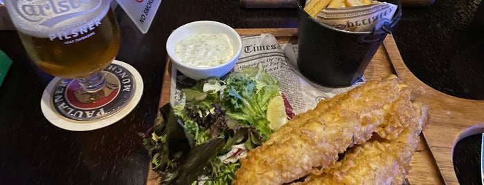 Harvester's Traditional Pub is one of The 15 Best Places for Fish & Chips in Dubai.