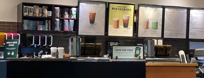 Starbucks is one of Regular stop ins.