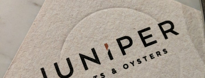 Juniper Spirits & Oysters is one of Get Me a Drink.