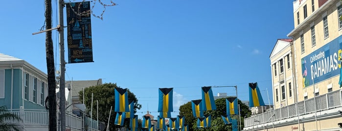 Downtown Nassau is one of Carribean blue.