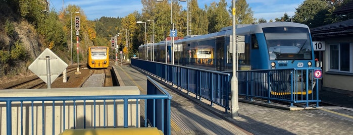 Železniční stanice Smržovka is one of Jizerskohorská železnice.