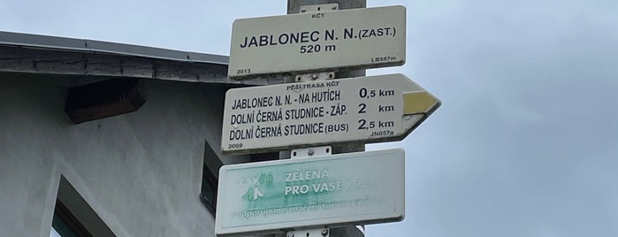 Železniční zastávka Jablonec nad Nisou zástavka is one of Jizerskohorská železnice.