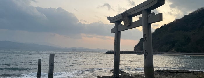 御崎神社 海の鳥居 is one of 四国遍路 ちょっと寄り道.