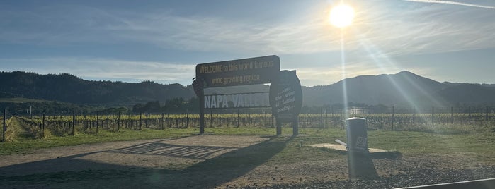 "Welcome to Napa Valley" Sign is one of Favorite Eats.
