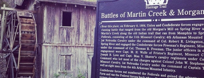 Battle of Martin Creek & Morgan's Mill Civil War Site is one of North Arkansas Meanderings (NC/NE).