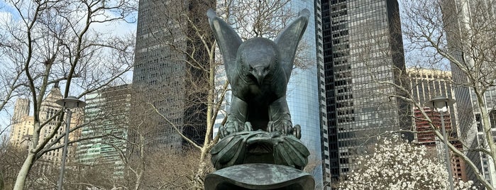 World War II Merchant Marine Memorial Plaza is one of Battery Park.