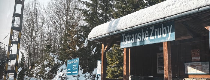 Železničná zastávka Tatranské Zruby (TEŽ) is one of Vysoké Tatry.