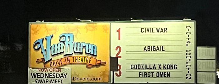 Van Buren Drive-In Theater is one of TAKE ME TO THE DRIVE-IN, BABY.