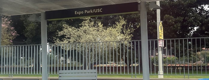 Metro Rail - Expo Park/USC Station (E) is one of favorite places.