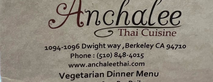 Anchalee Thai Cuisine is one of Lieux sauvegardés par Tani.