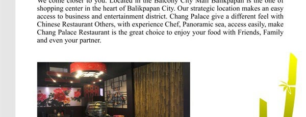 Chang Palace Restaurant ( New ) is one of BALIKPAPAN.