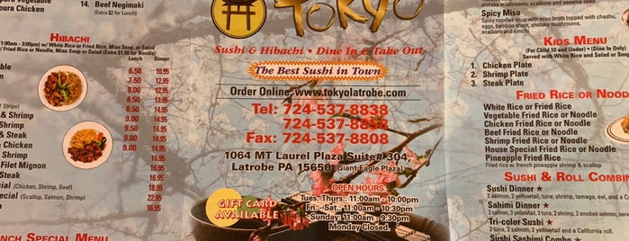 Tokyo Sushi & Hibachi is one of Food joints.