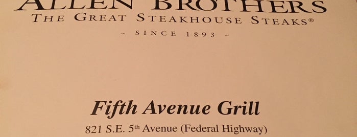 Fifth Avenue Grill is one of Restaurants.