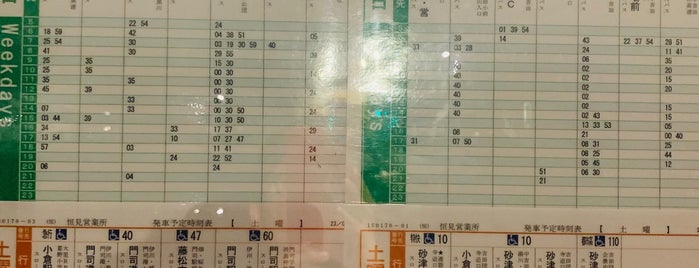 西鉄バス北九州 恒見自動車営業所 is one of 西鉄バス停留所(7)北九州.