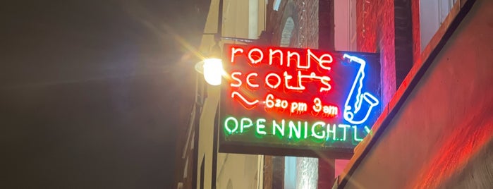 Ronnie Scott's Jazz Club is one of London.