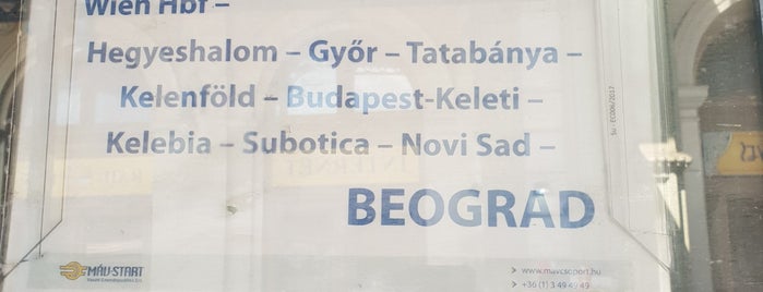 EC 345 Wien - Budapest - Belgrad is one of Trains.