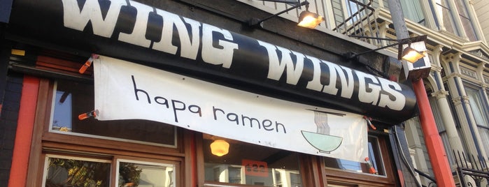 Hapa Ramen (@ Wing Wings) is one of SFO.