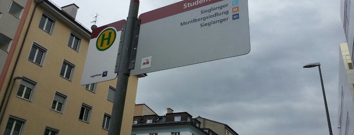 H Studentenhaus is one of IVB Haltestellen (Busstops).