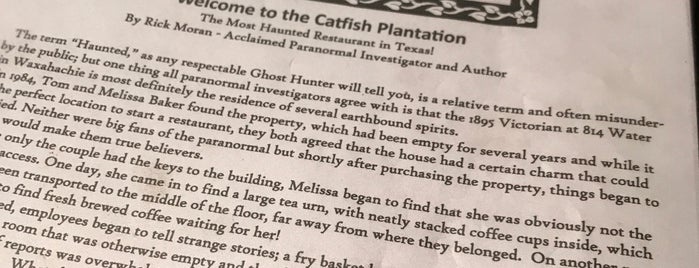 Catfish Plantation is one of Paranormal Places 2.