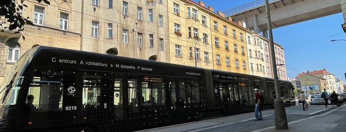 Svatoplukova (tram) is one of Tramvajové zastávky v Praze.