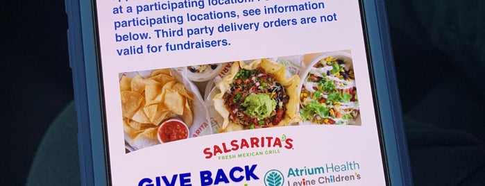 Salsarita's Fresh Mexican Grill is one of Charlotte.