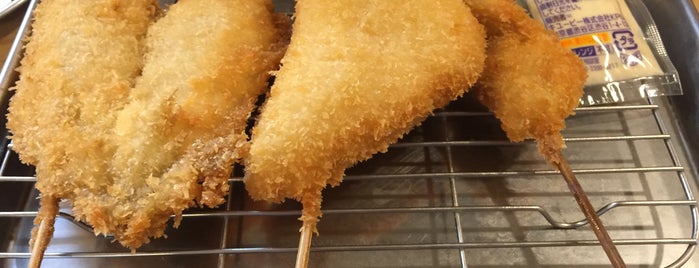 Kushikatsu Tanaka is one of 喫煙可能な串カツ田中.