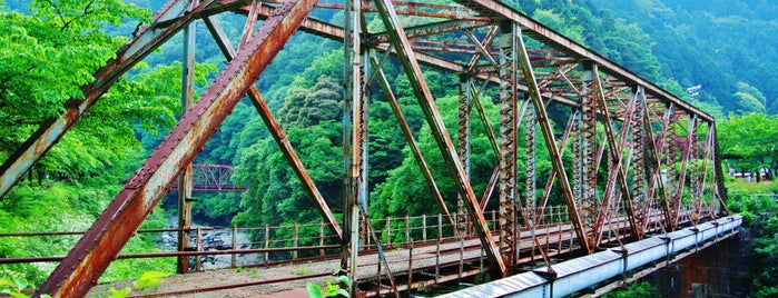 四通橋 （端出場鉄橋） is one of 別子翠波はな街道 Category:drive,sightseeing,gourmet.