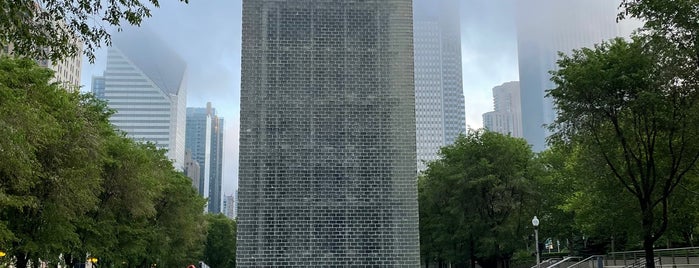 Crown Fountain is one of Chicago.
