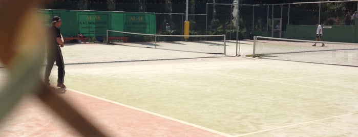 Athens College Tennis Courts is one of สถานที่ที่บันทึกไว้ของ Panos.