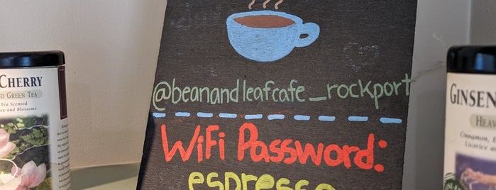 Bean & Leaf Cafe is one of Rockport stuff.